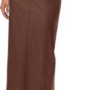 Women's Faux Leather Long Skirt 2025 Fall Trendy Clothes High Waist Dressy Casua